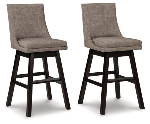 Tallenger Light Grey Tall Uph Swivel Barstool(2/Cn)