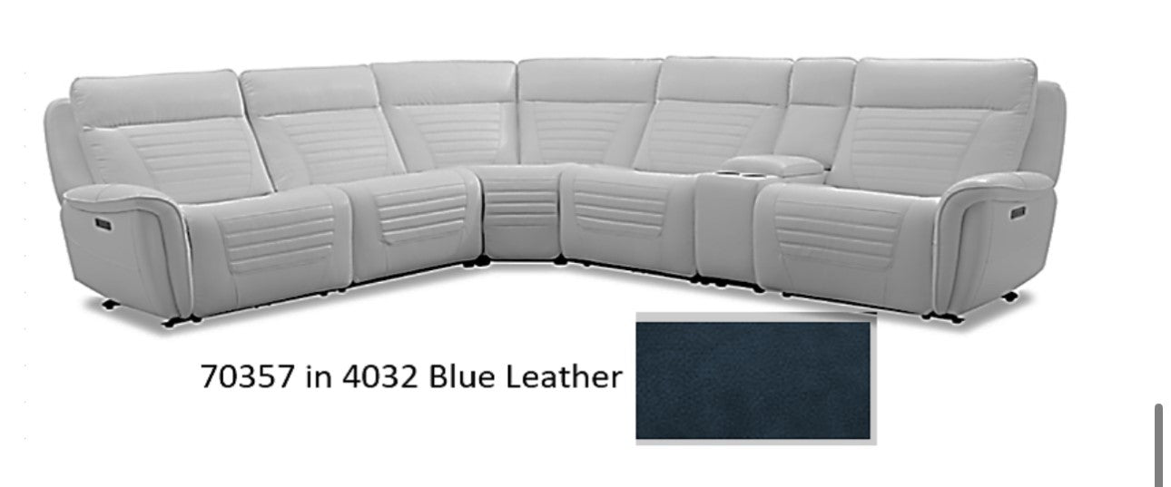 Dark Blue Leather - U70357HM AL1.5-1ZGEH (4032) LAF P2 Zero Gravity Recliner