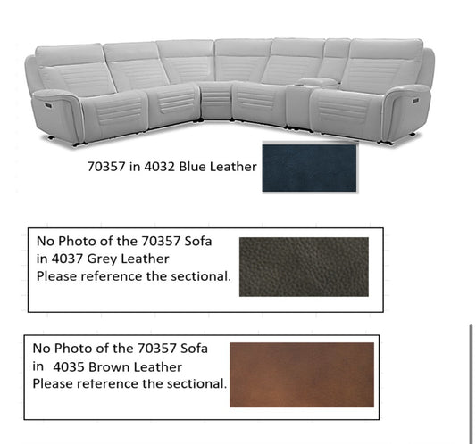 Medium Brown Leather - U70357HM AL1-1ZGEH (4035) LAF P2 Zero Gravity Recliner