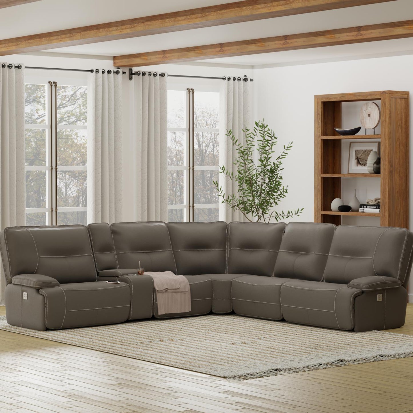 Spartacus Haze Sectional Armless Recliner