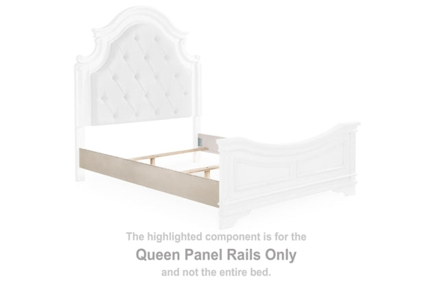 Realyn Chipped White Queen Panel Rails