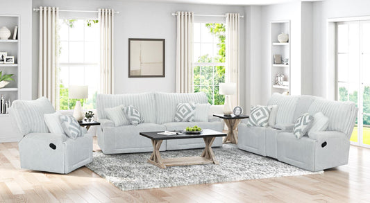 Mondo Silver Reclining Sofa