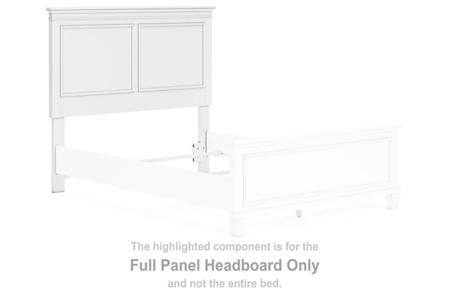 Fortman White Full Panel Headboard