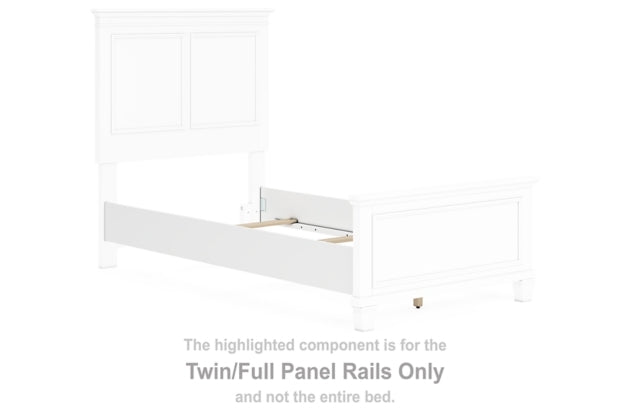 Fortman White Twin/Full Panel Rails