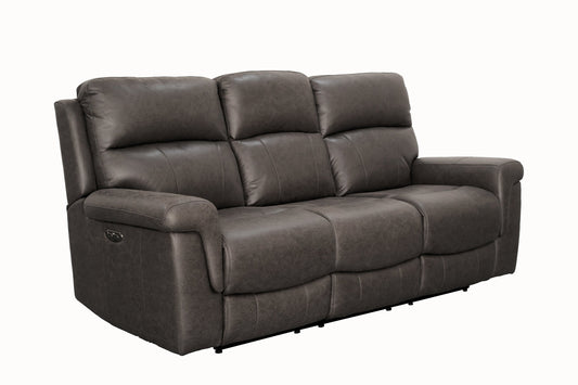 Lambeau Charcoal Dual Power Sofa w/ Popout Cup Holders