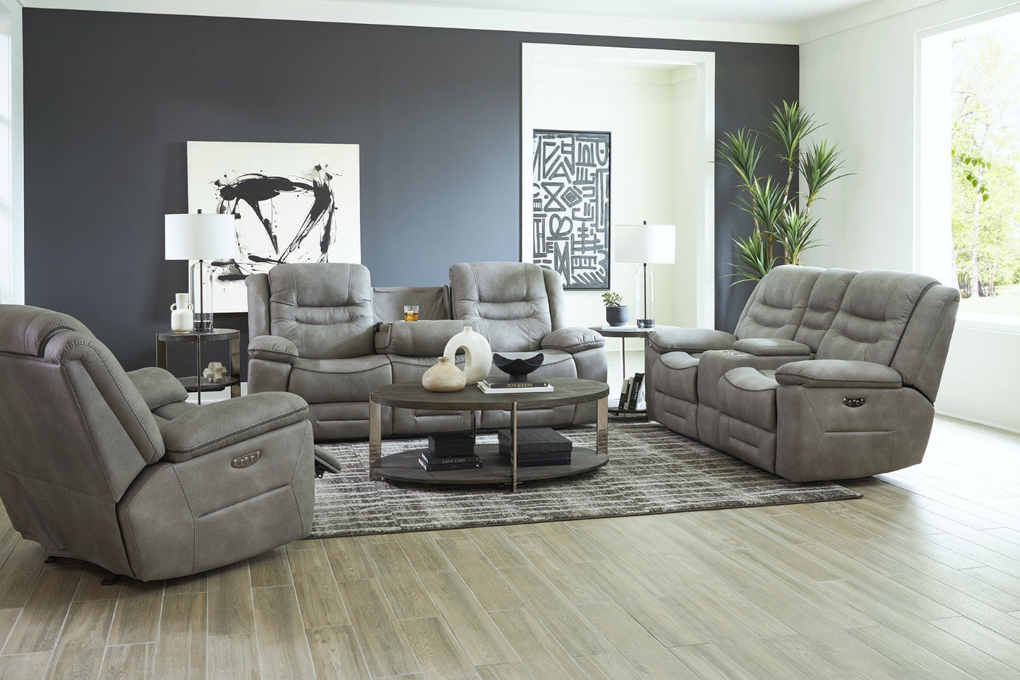 Harley Grey Power Motion Sofa w/ DDT