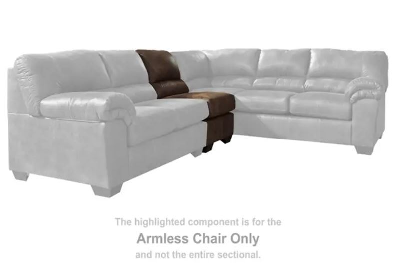 Bladen Coffee Sectional Armless Chair