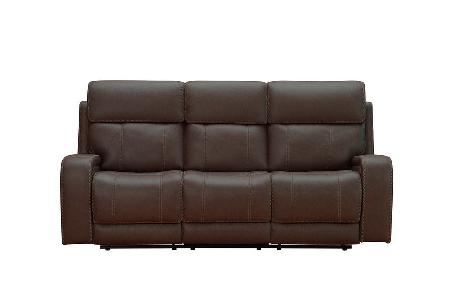 Newport Walnut Manual Sofa w Popout Cup Holders