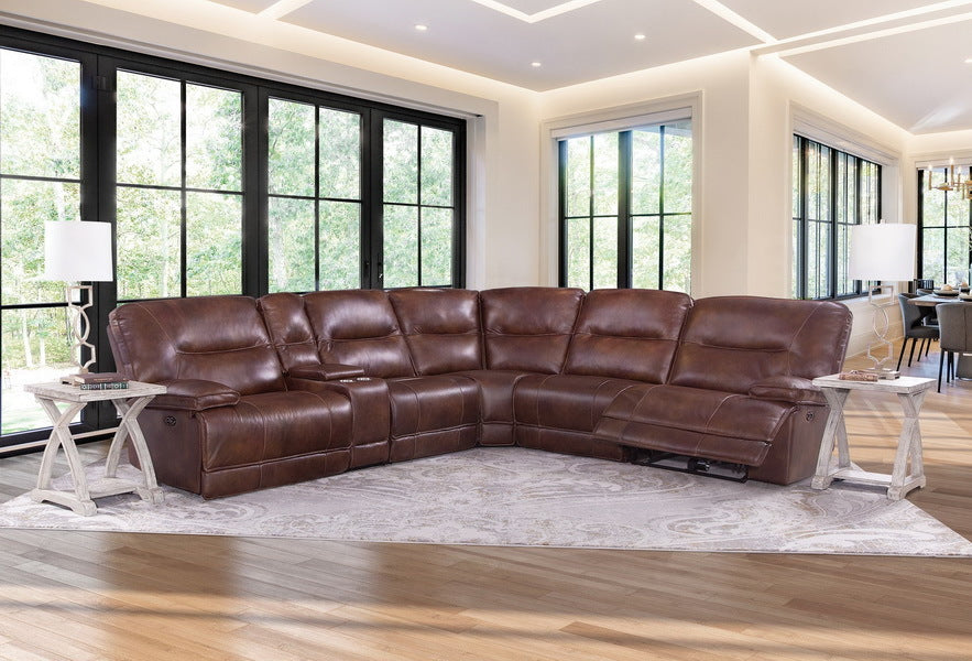 Harbortown Chocolate Leather Manual RAF Recliner