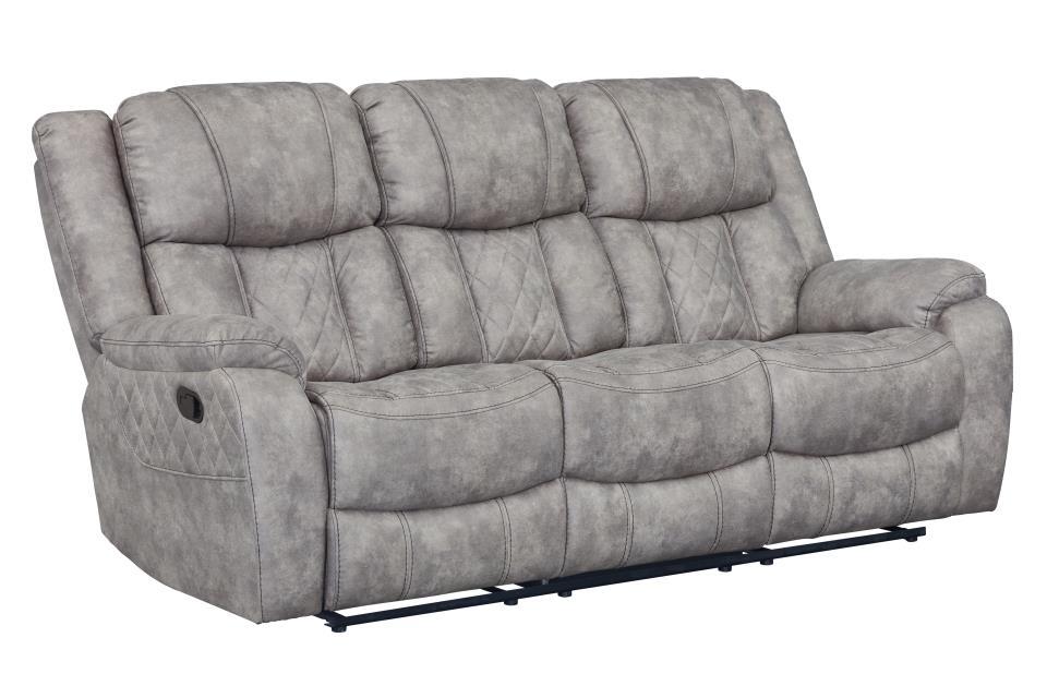 Lux Manual Reclining Sofa - Pewter