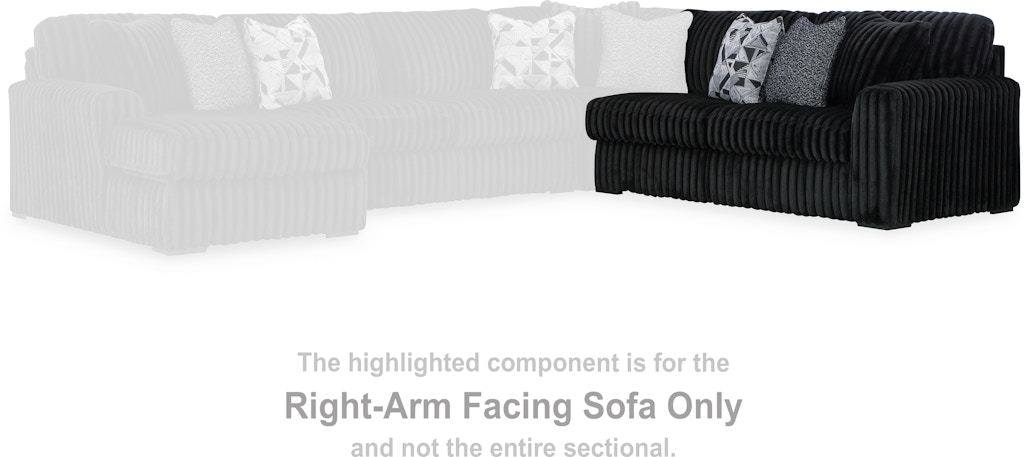 Midnight Madness Onyx (Sectional) RAF Sofa
