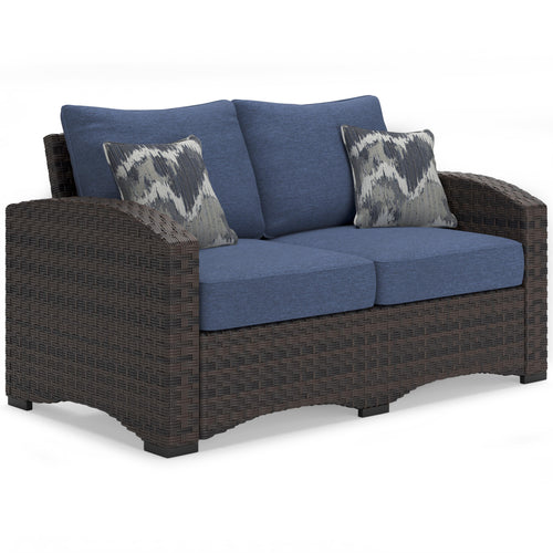 Windglow Loveseat w/2 Throw Pillows