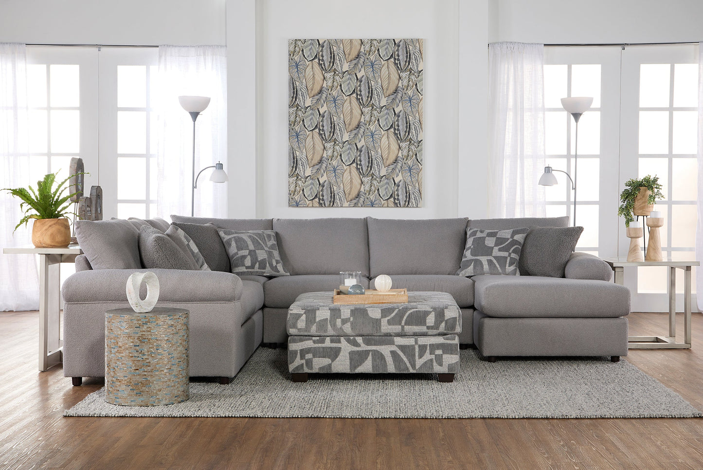 19900 - Cush Nickel (Sectional) Left Facing Loveseat