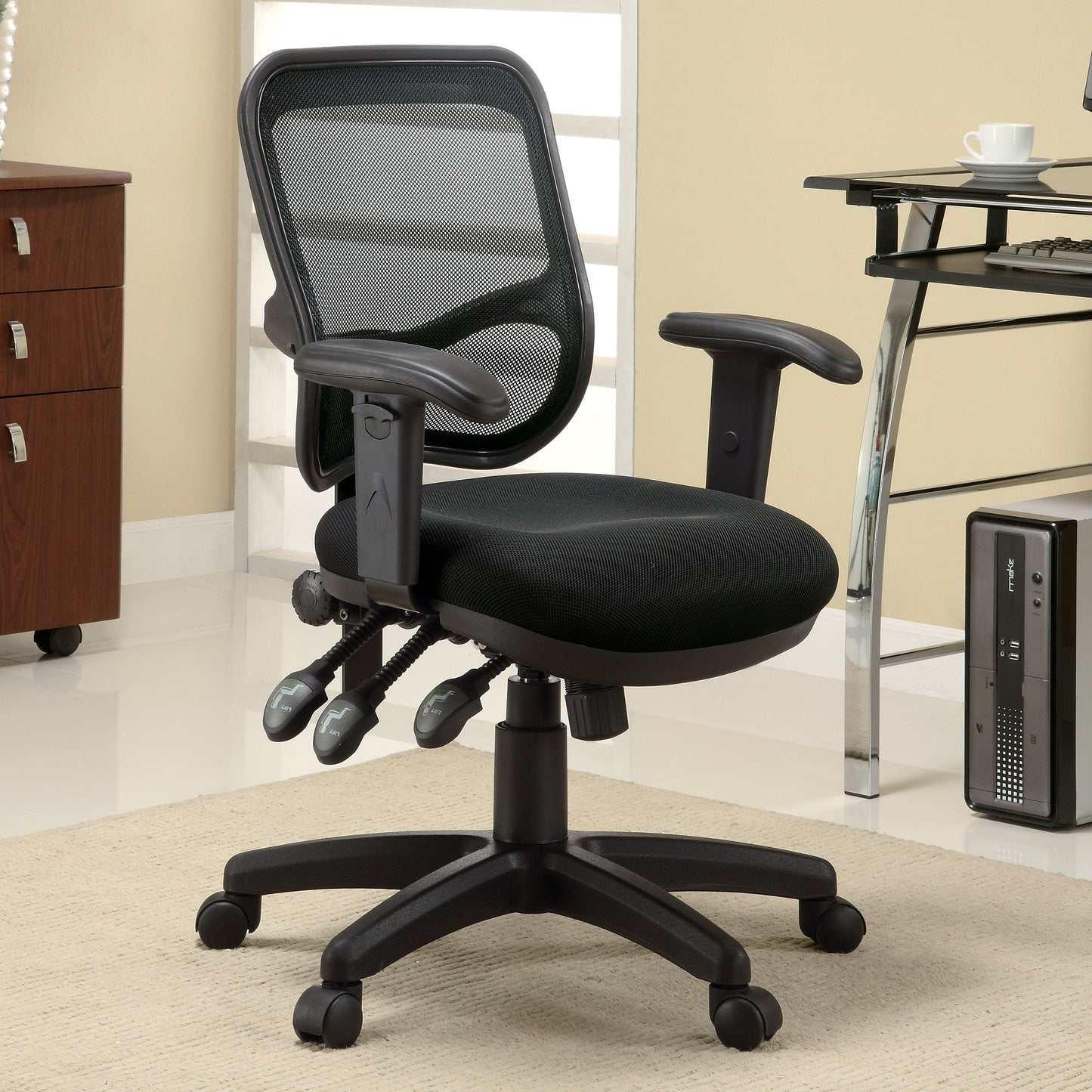Rollo AdjusTable Height Office Chair Black