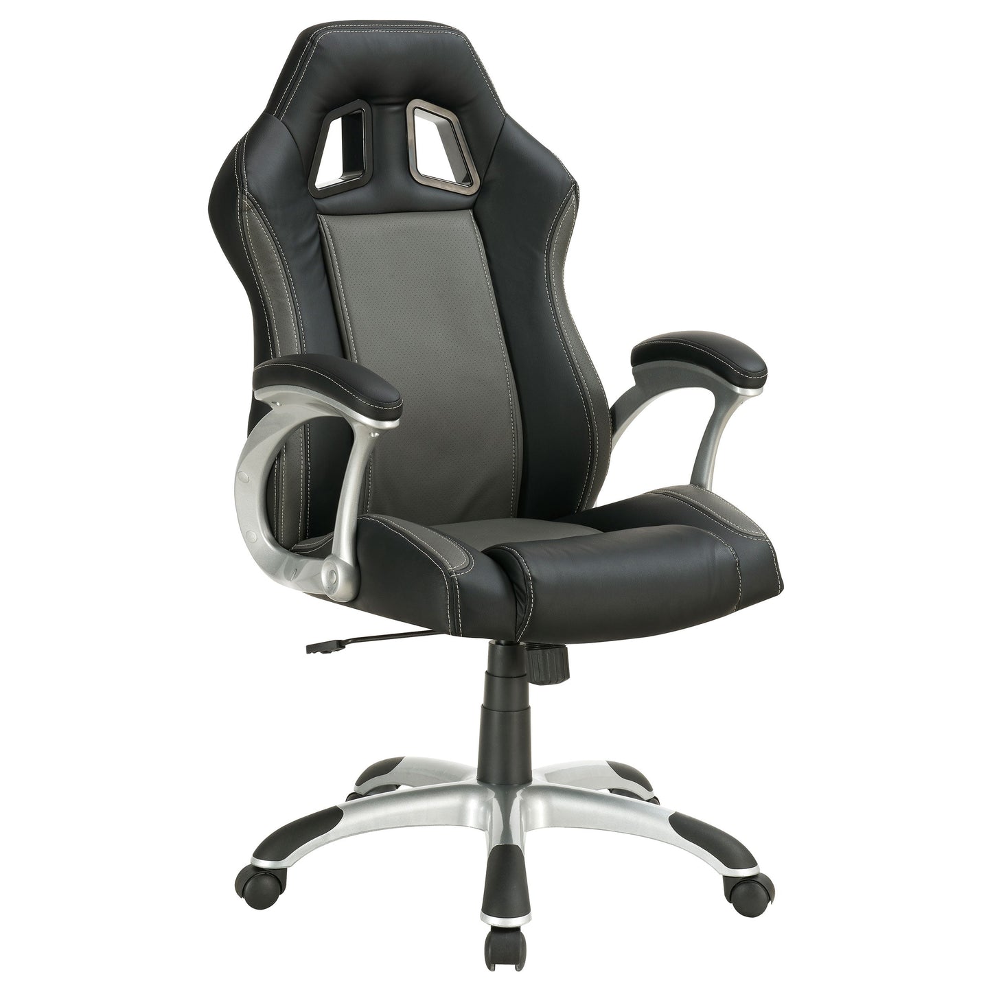 Roger AdjusTable Height Office Chair Black and Grey