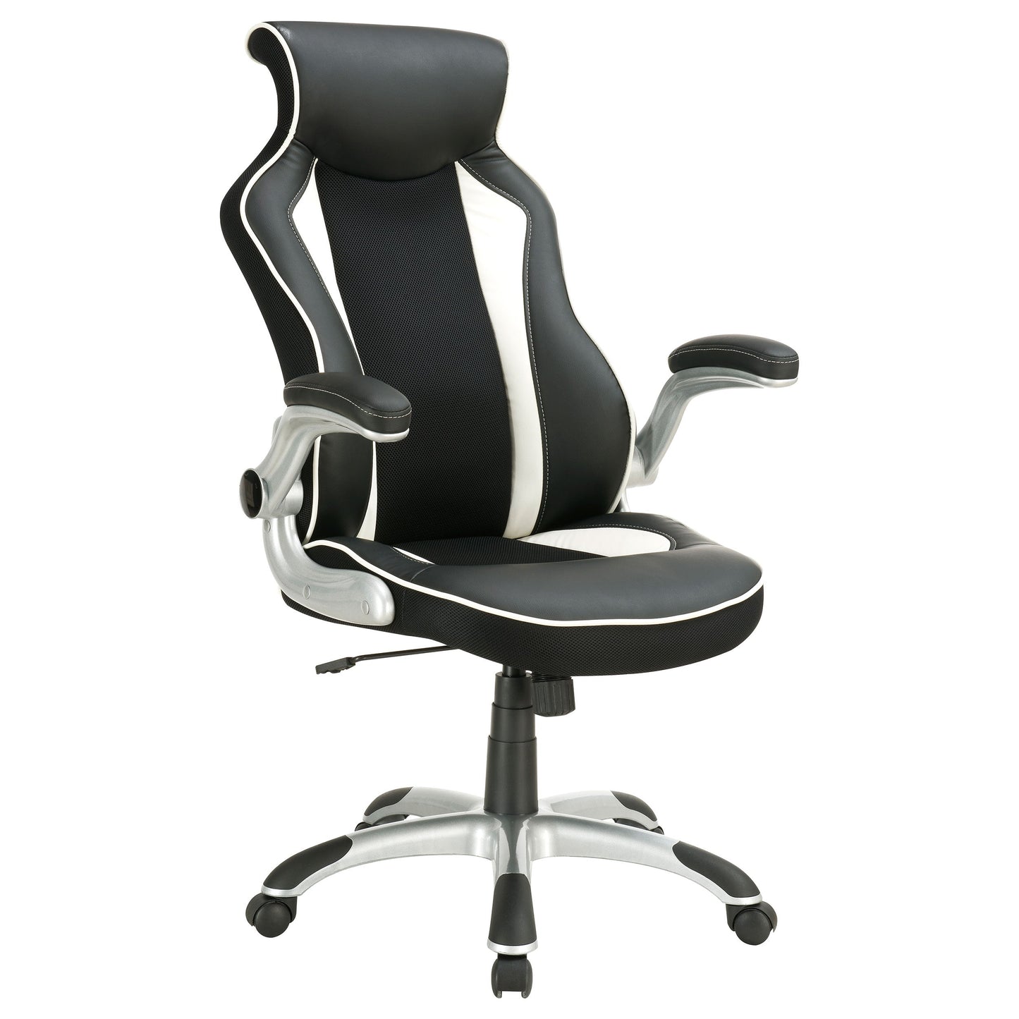 Dustin AdjusTable Height Office Chair Black and Silver