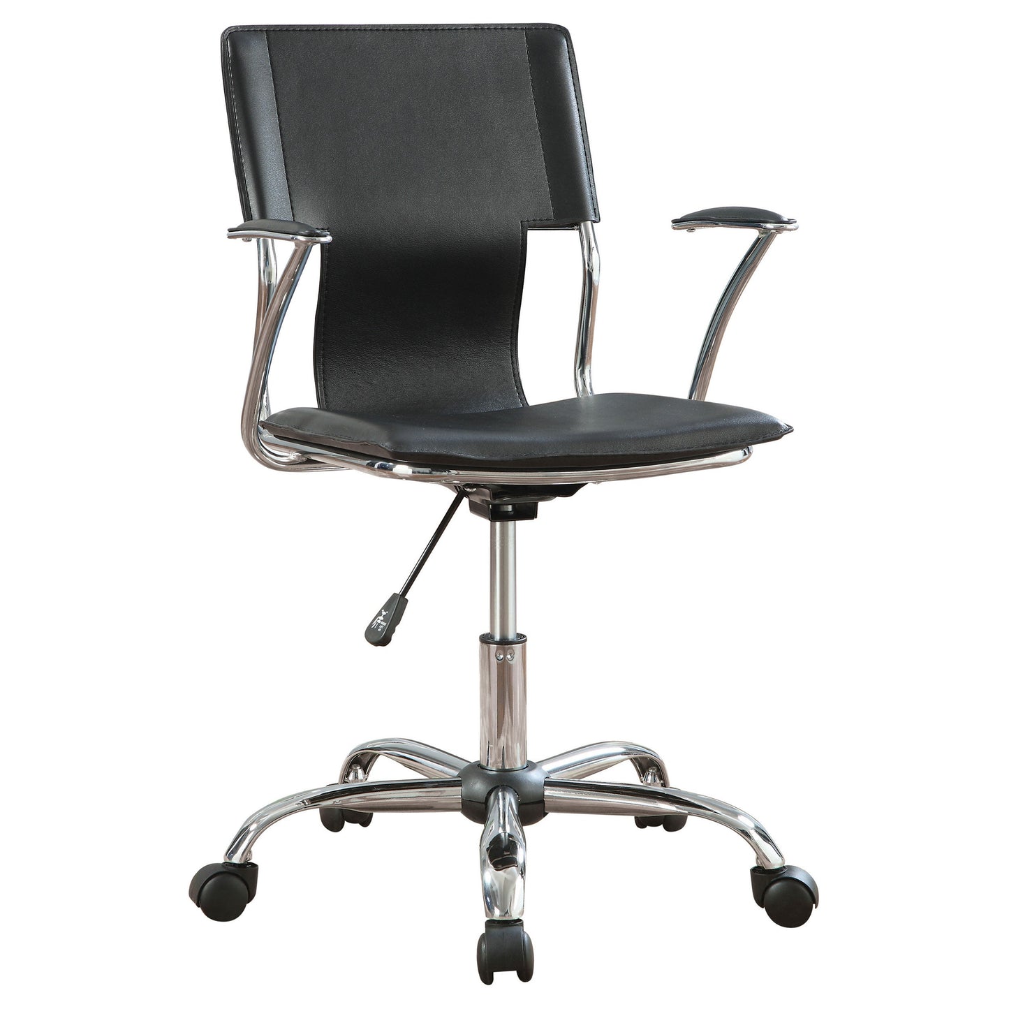 Himari AdjusTable Height Office Chair Black and Chrome