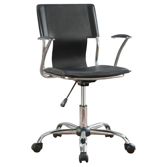 Himari AdjusTable Height Office Chair Black and Chrome
