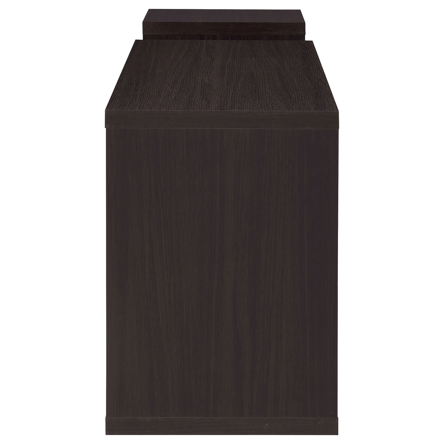 Velma Convertible TV Console and Bookcase Cappuccino