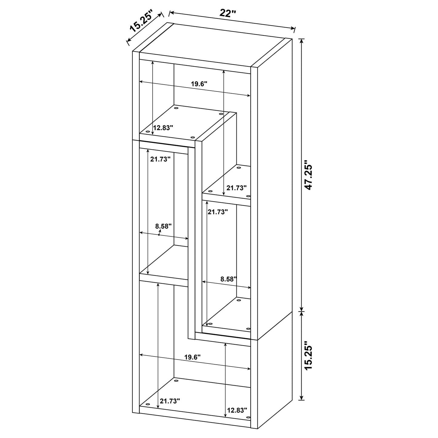 Velma Convertible TV Console and Bookcase Cappuccino