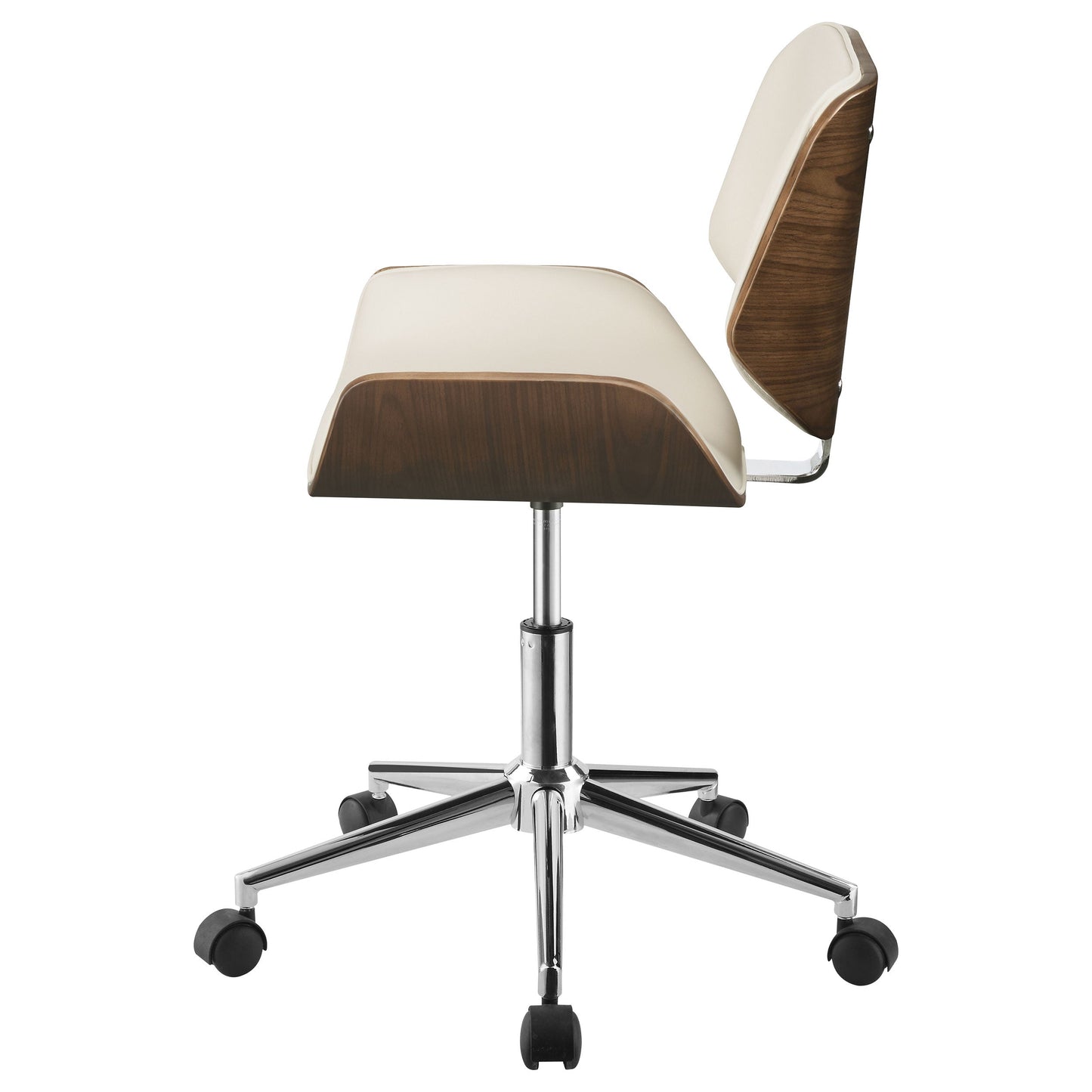 Addington AdjusTable Height Office Chair Ecru and Chrome