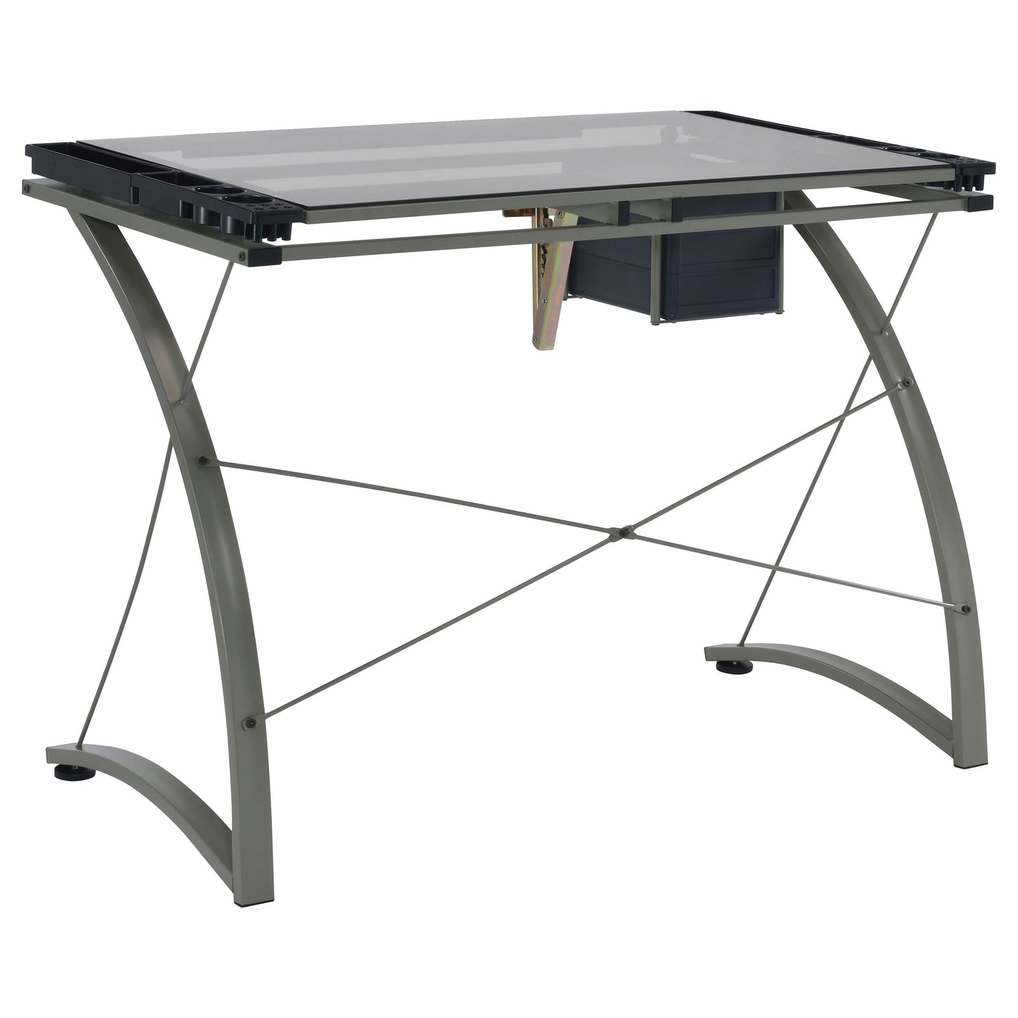 Melo 3-Drawer Drafting Desk Champagne