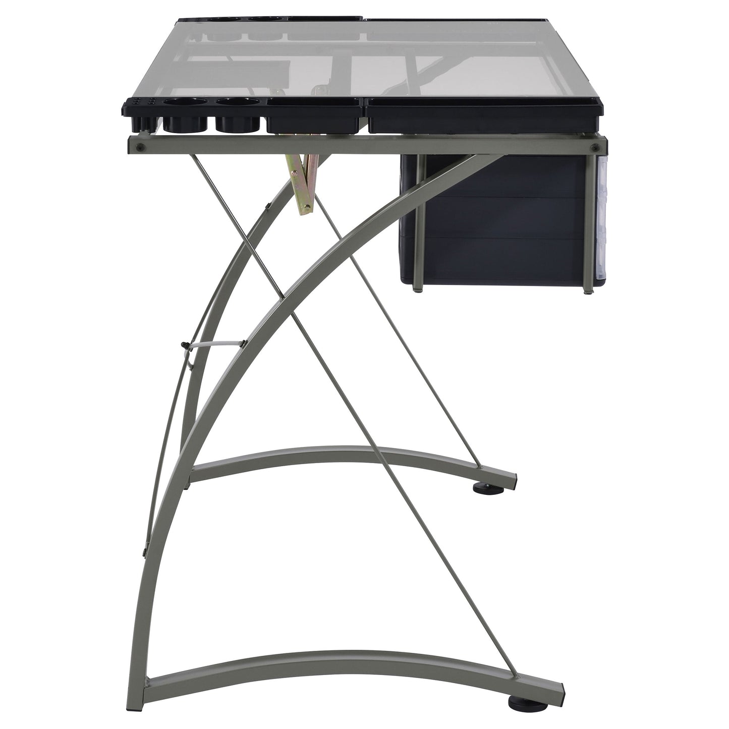 Melo 3-Drawer Drafting Desk Champagne