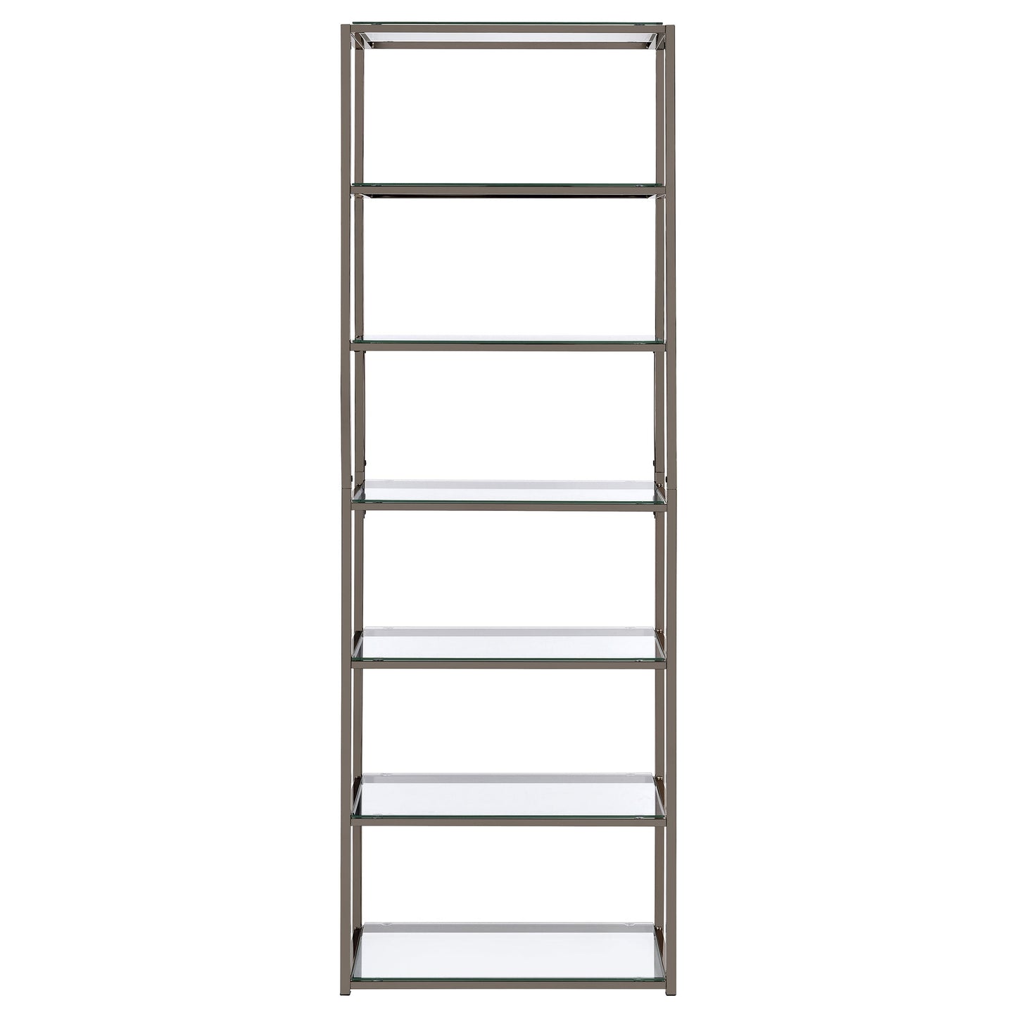 Kate 6-shelf Bookcase Black Nickel