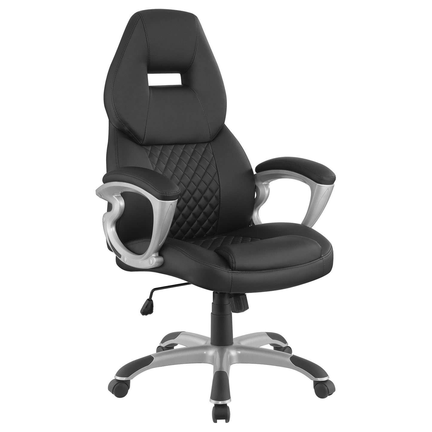 Bruce AdjusTable Height Office Chair Black and Silver