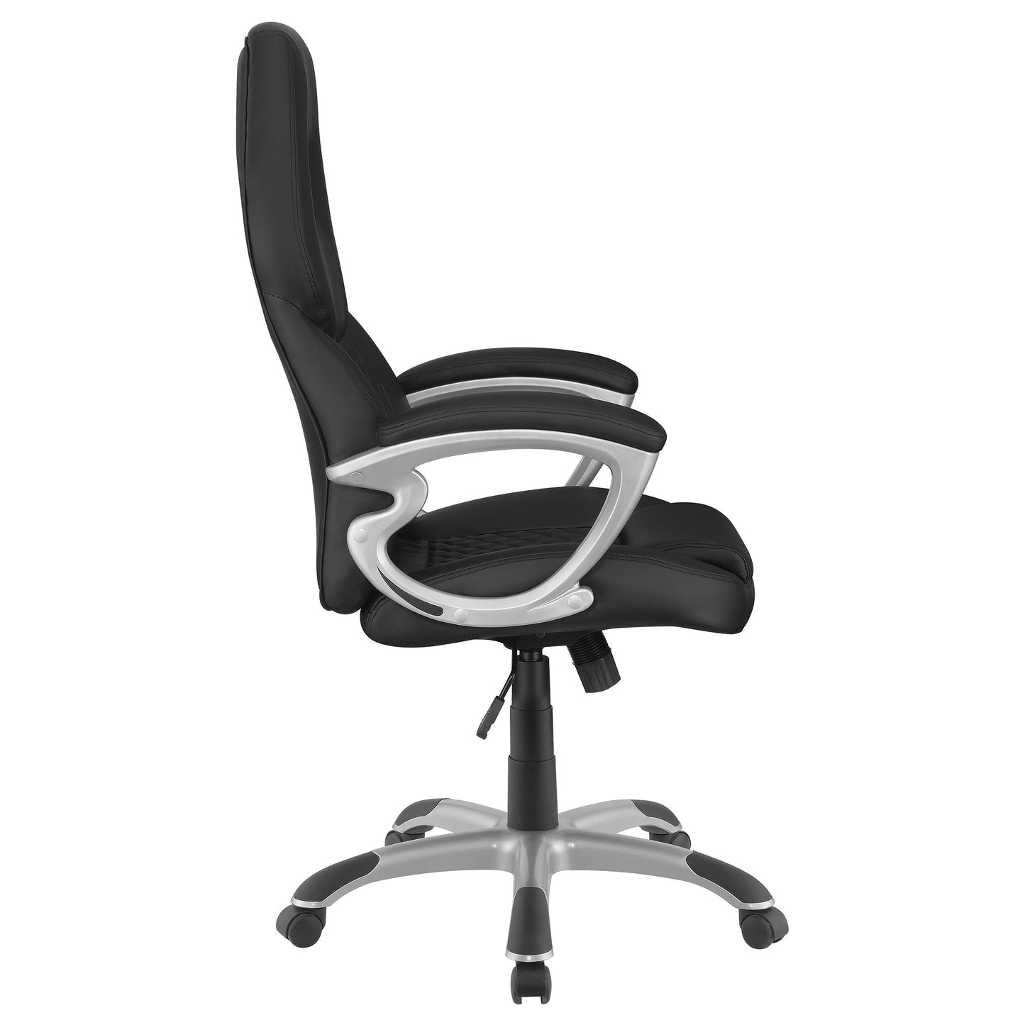 Bruce AdjusTable Height Office Chair Black and Silver