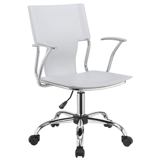 Himari AdjusTable Height Office Chair White and Chrome