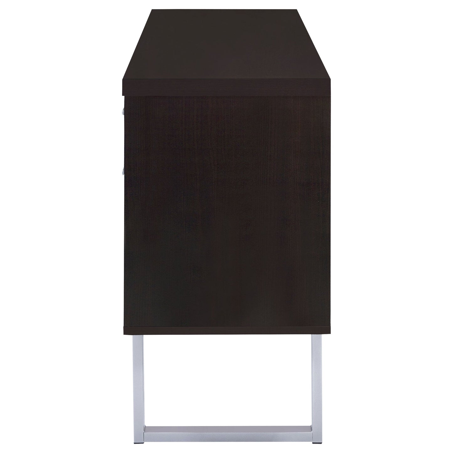 Lawtey 5-drawer Credenza with AdjusTable Shelf Cappuccino