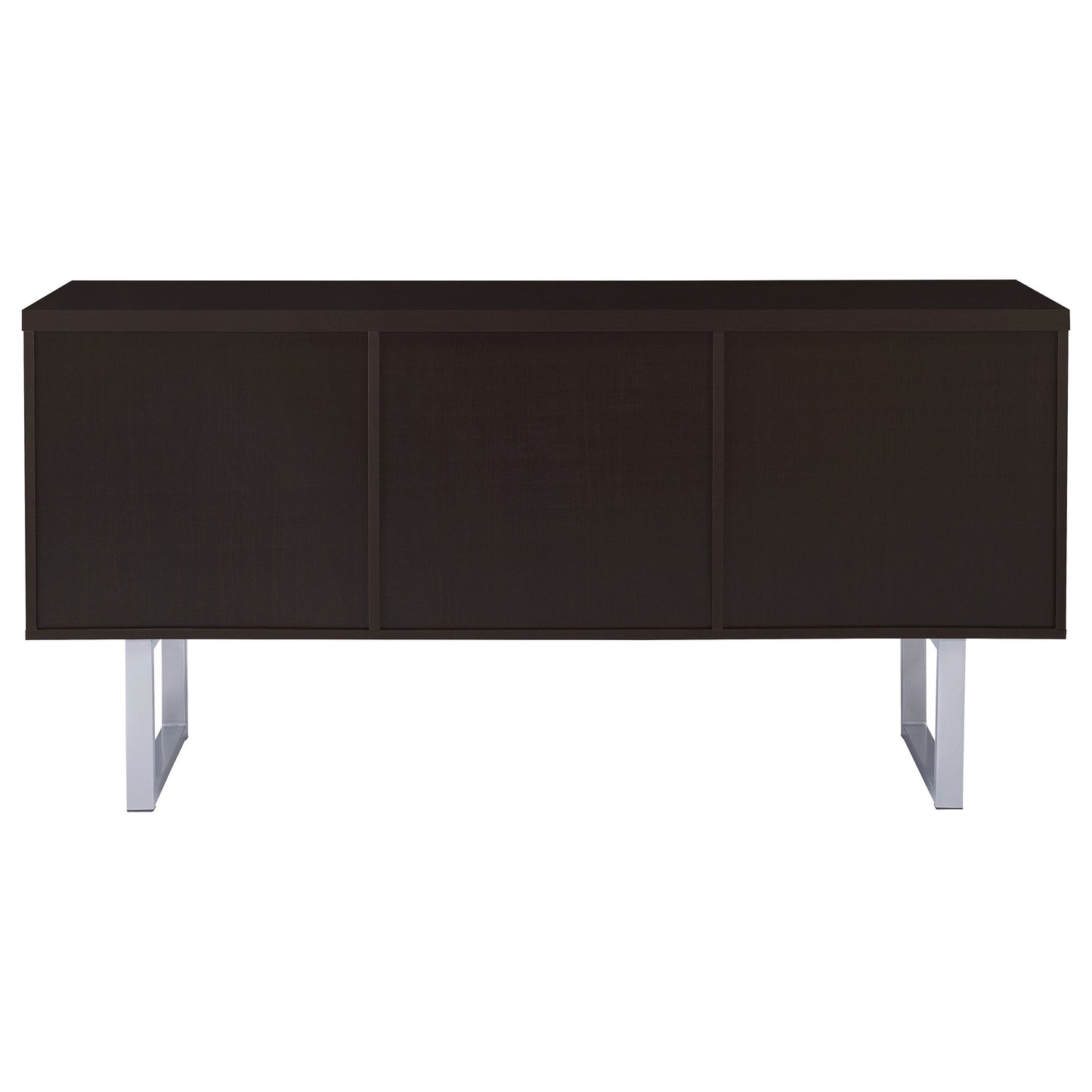 Lawtey 5-drawer Credenza with AdjusTable Shelf Cappuccino