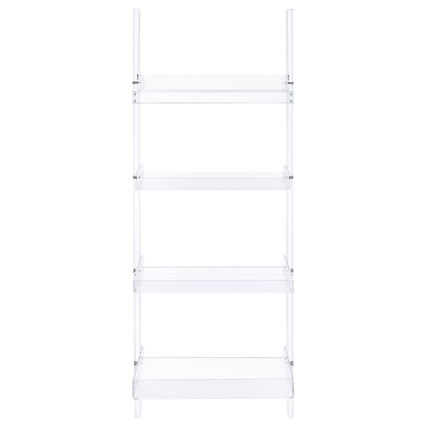 Amaturo 4-shelf Ladder Bookcase Clear