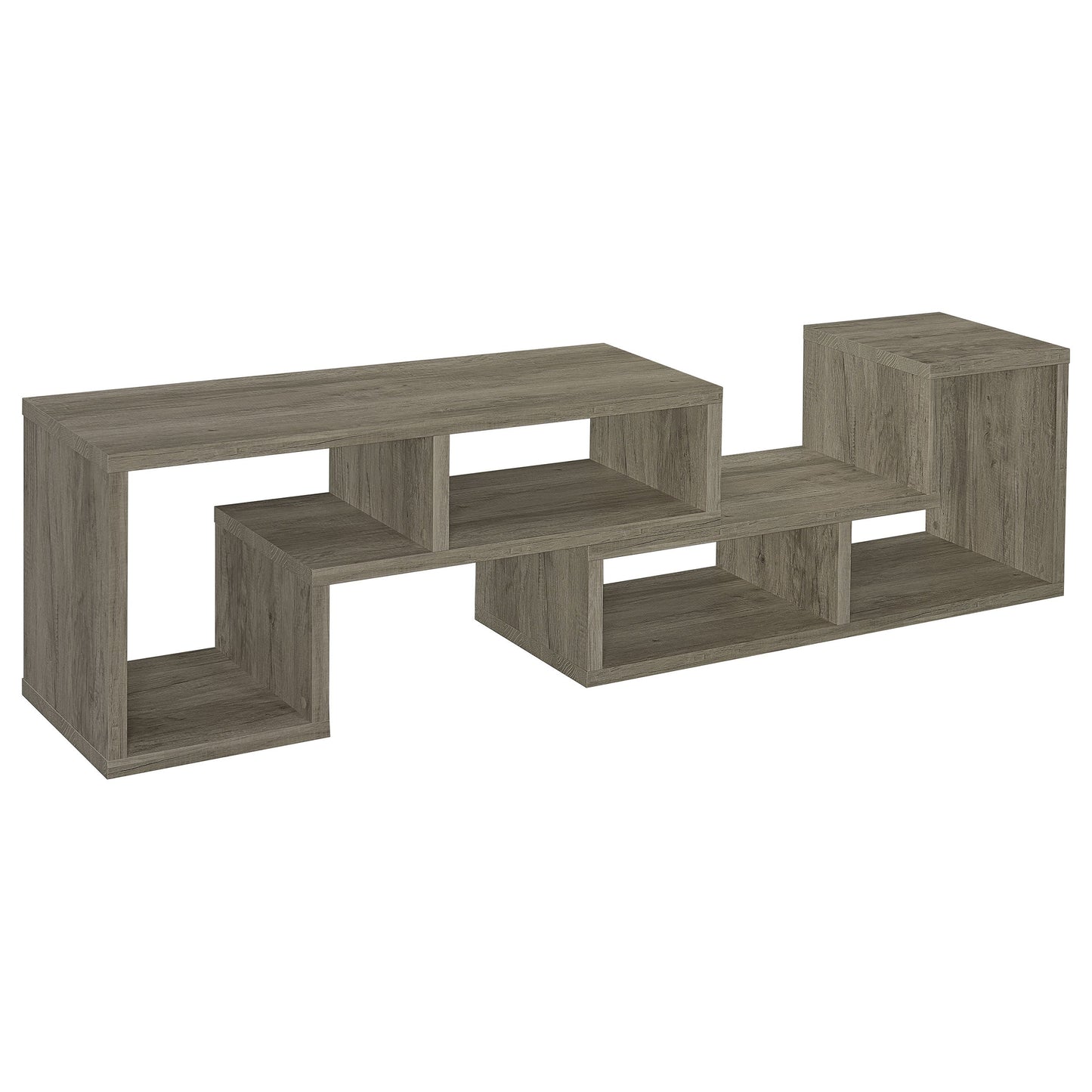 Velma ConverTable Bookcase and TV Console Grey Driftwood