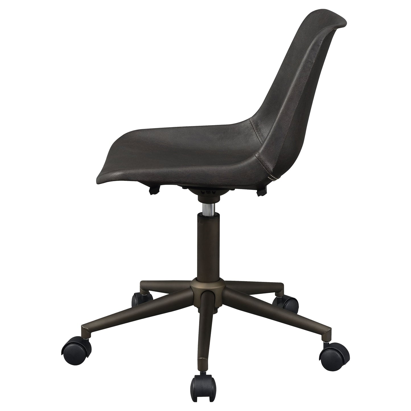 Carnell AdjusTable Height Office Chair with Casters Brown and Rustic Taupe
