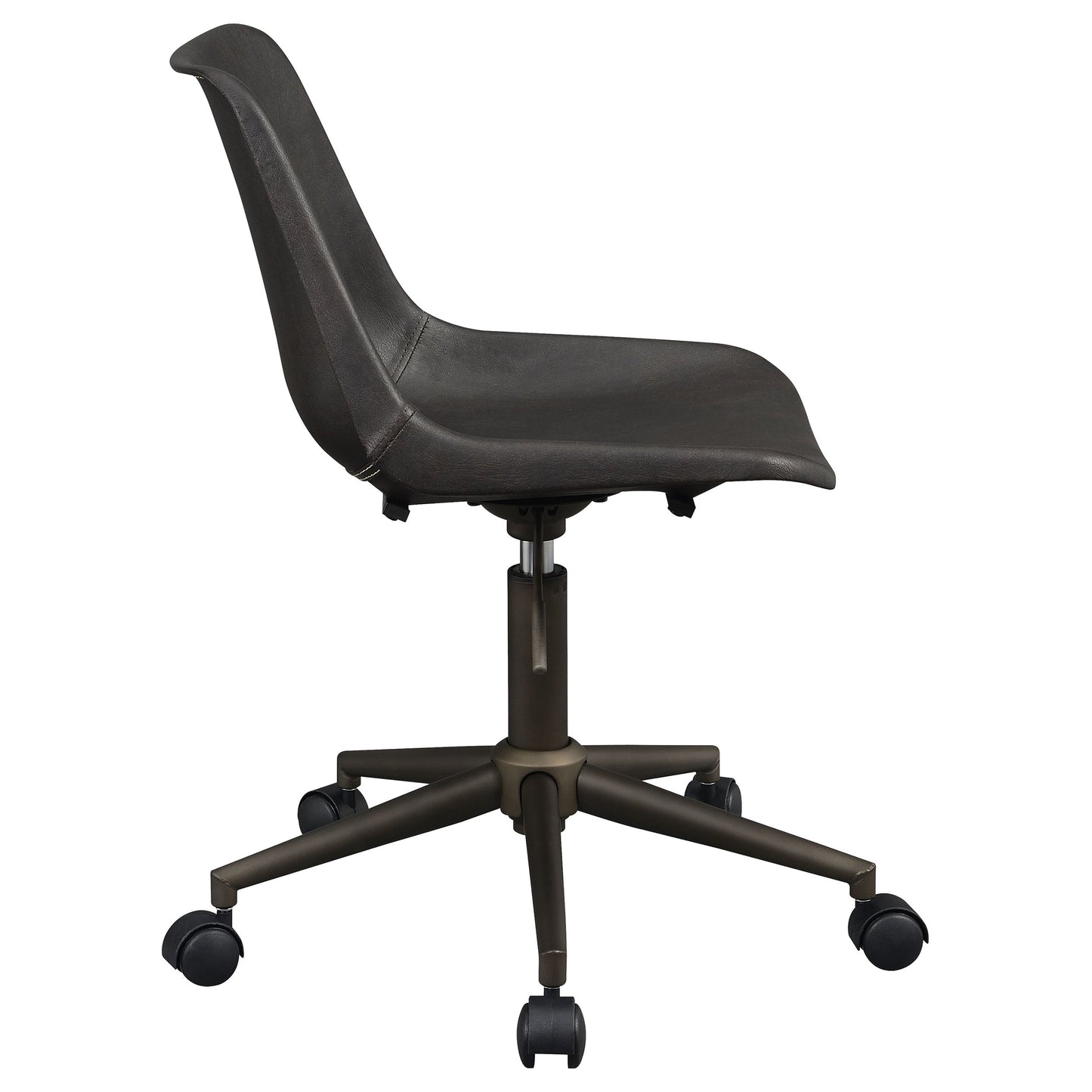 Carnell AdjusTable Height Office Chair with Casters Brown and Rustic Taupe