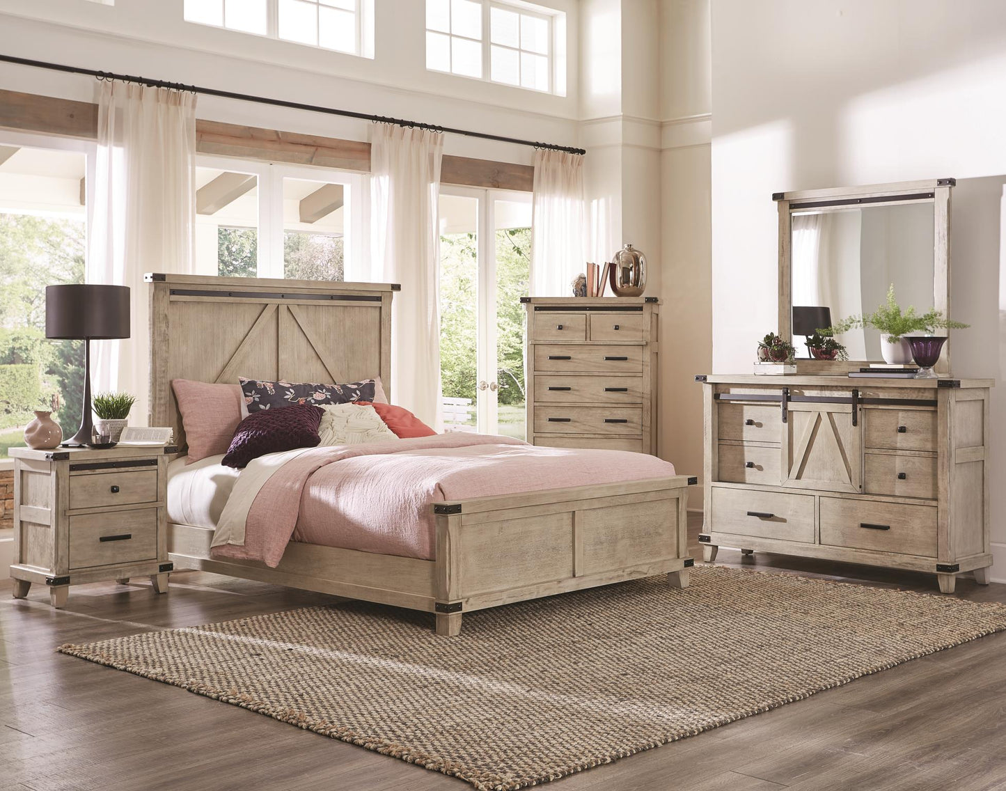 Barndoor Cream Nightstand