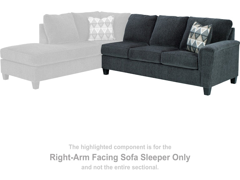 Abinger Smoke Sectional Right Hand Facing Sofa Sleeper