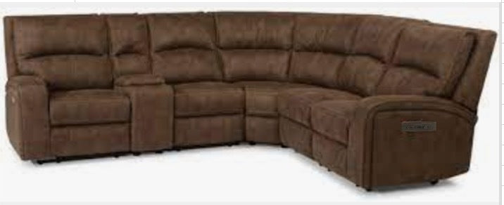 Cresent Sectional Power Recliner with Power Headrest (136-72)