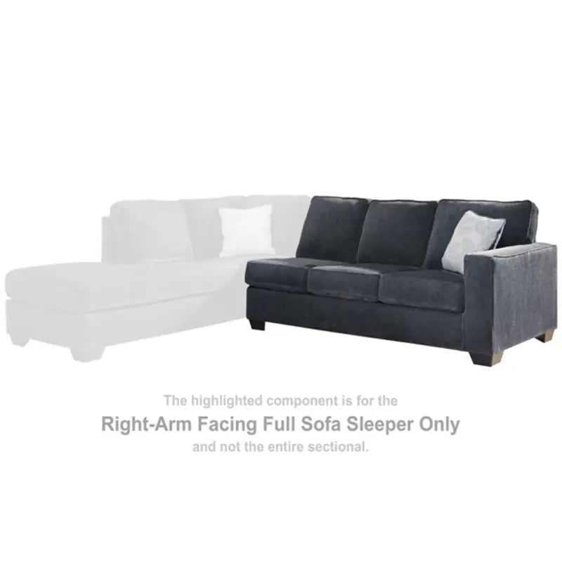 Altari Slate Sectional Right Hand Facing Full Sofa Sleeper