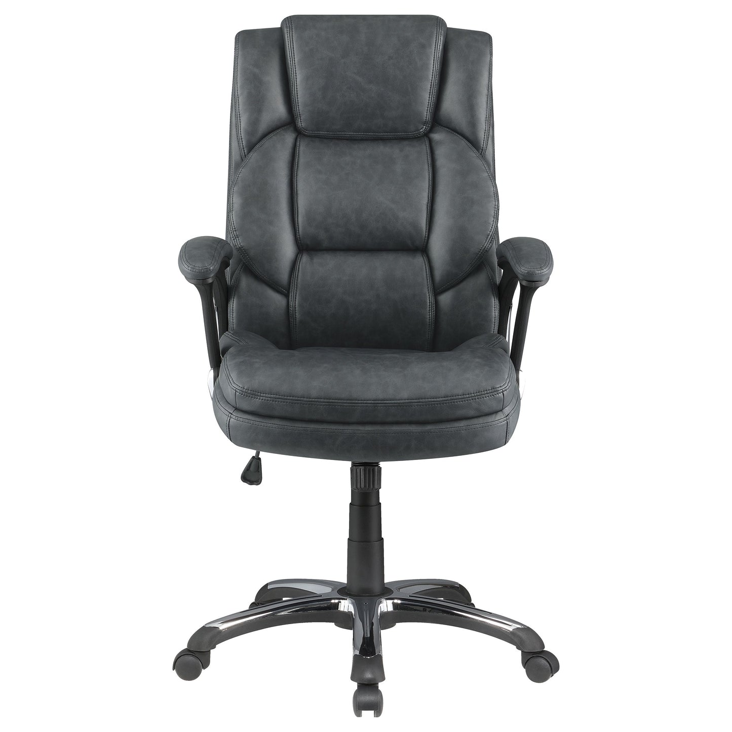 Nerris AdjusTable Height Office Chair with Padded Arm Grey and Black