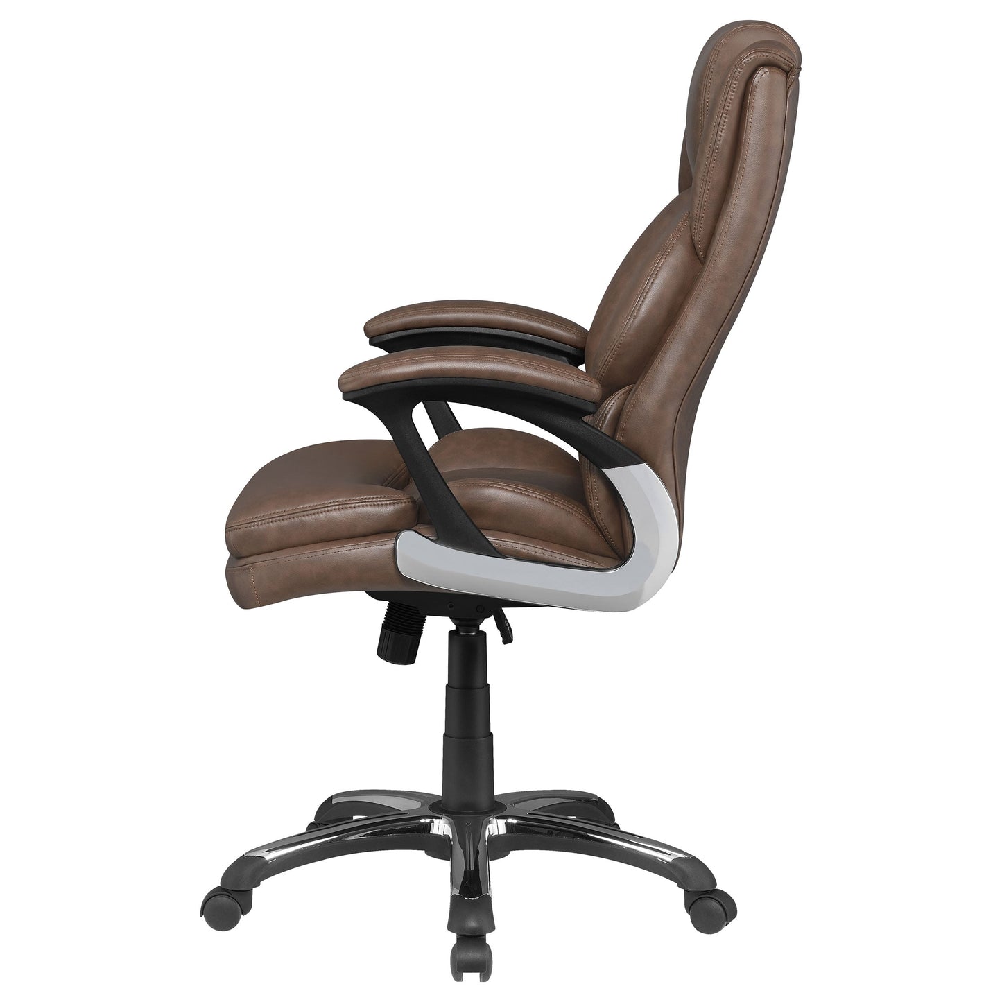 Nerris AdjusTable Height Office Chair with Padded Arm Brown and Black