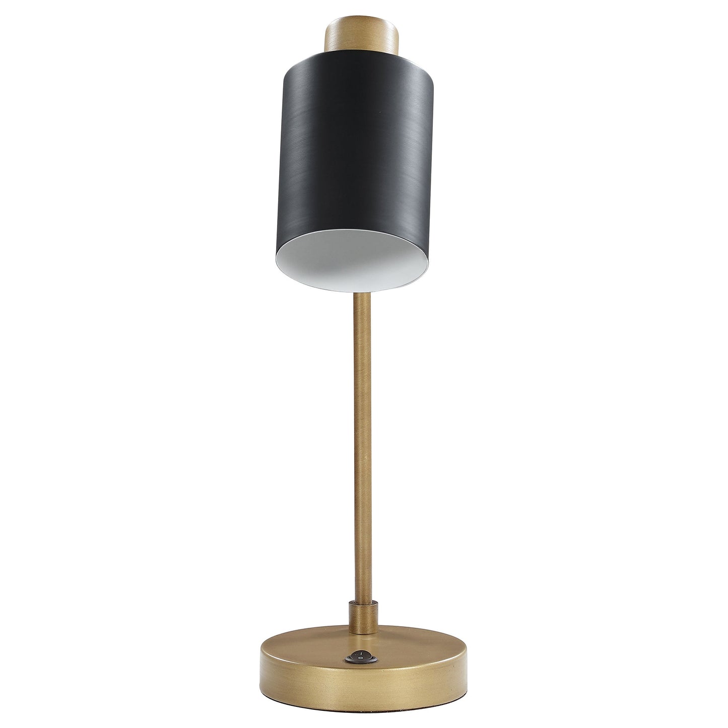 Cherise AdjusTable Shade Table Lamp Antique Brass and Matte Black