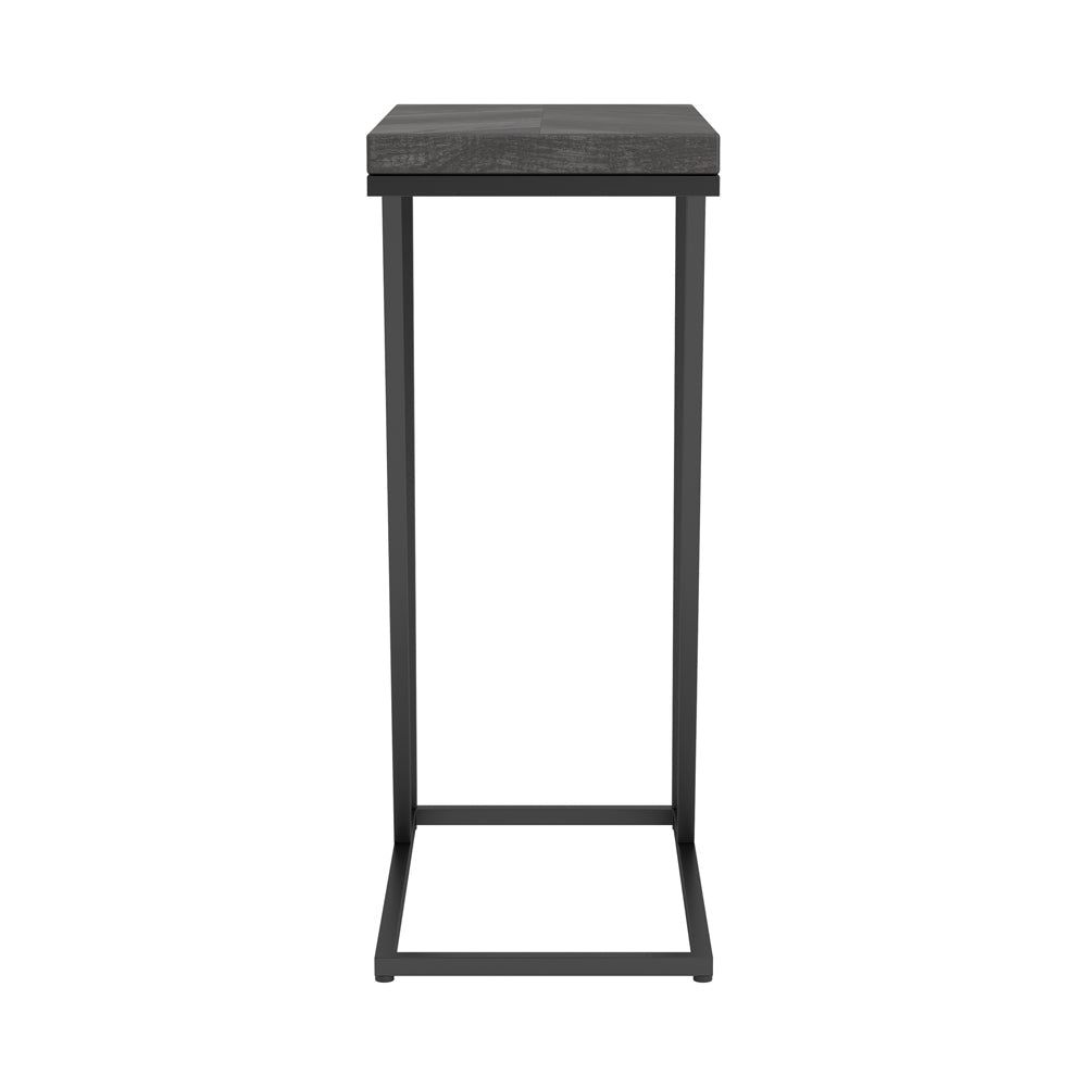 Sergio Chevron Rectangular Accent Table Rustic Grey