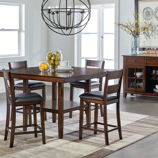 Pendwood Table & - 4 Chairs - Counter Height