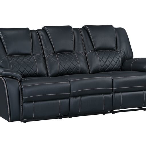 Diamante Power Reclining Sofa - Black
