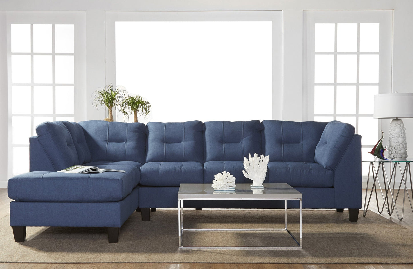 2500 - Jitterbug Denim (Sectional) Left Facing Chaise