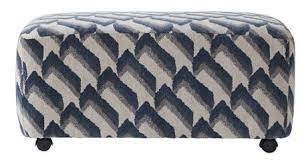 5825 - Checkmark Indigo Ottoman