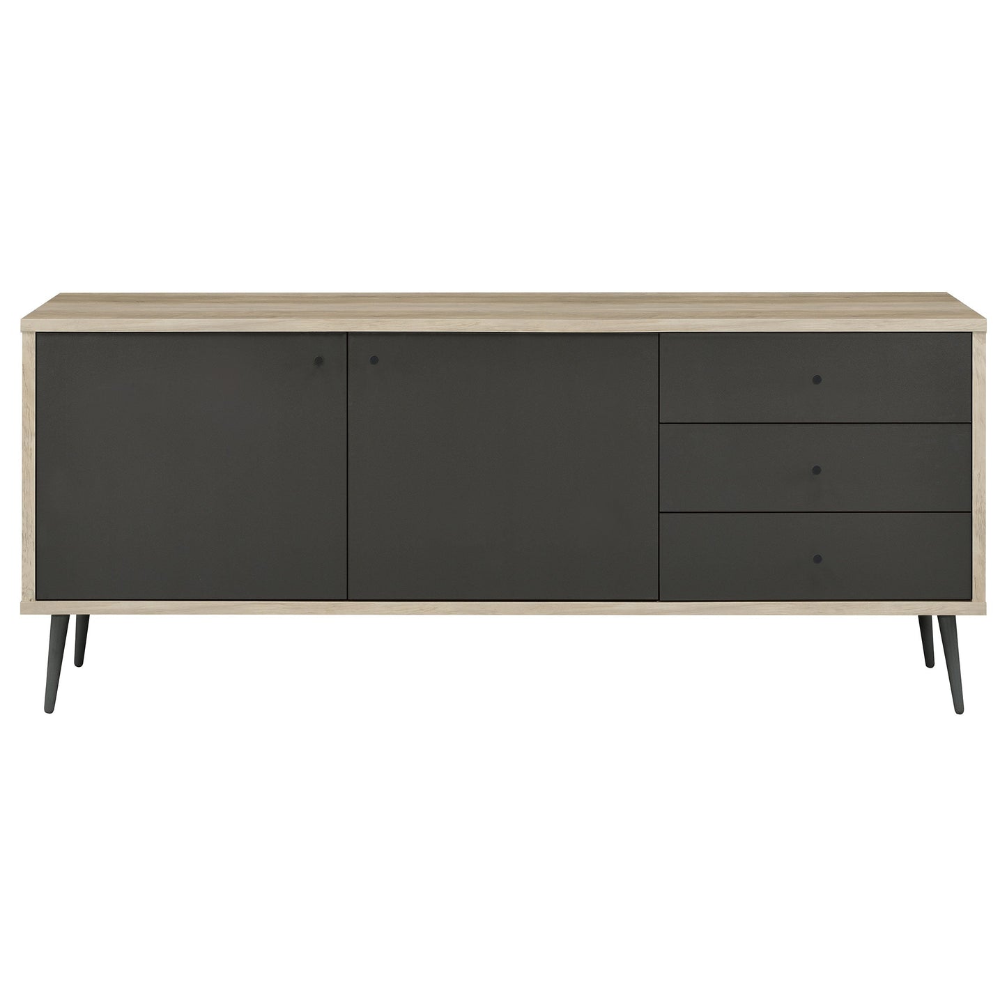 Maeve 2-door Engineered Wood Accent Cabinet Grey and Antique Pine